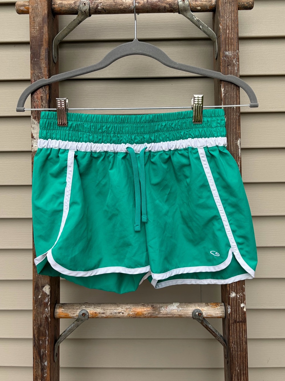 Champion Vintage Teal Athletic Shorts with White Trim
